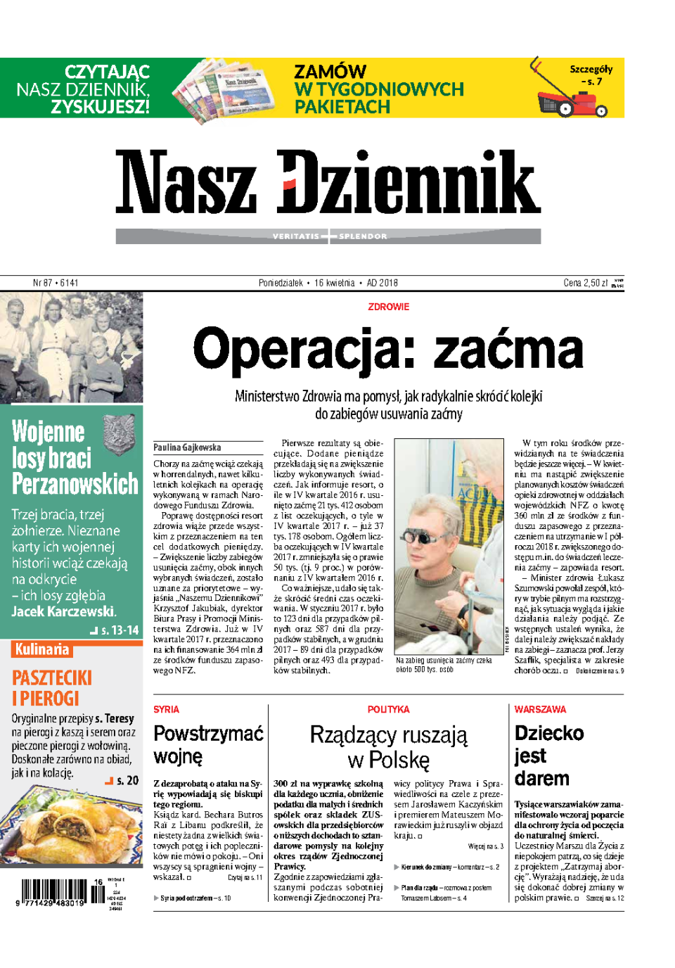 Nasz Dziennik z dnia 16.04.2018 wydanie PDF
