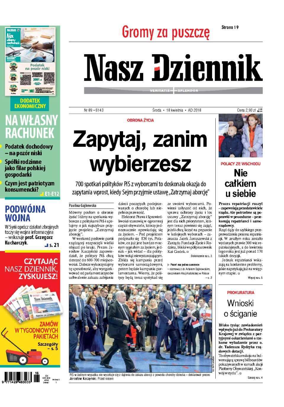 Nasz Dziennik z dnia 18.04.2018 wydanie PDF