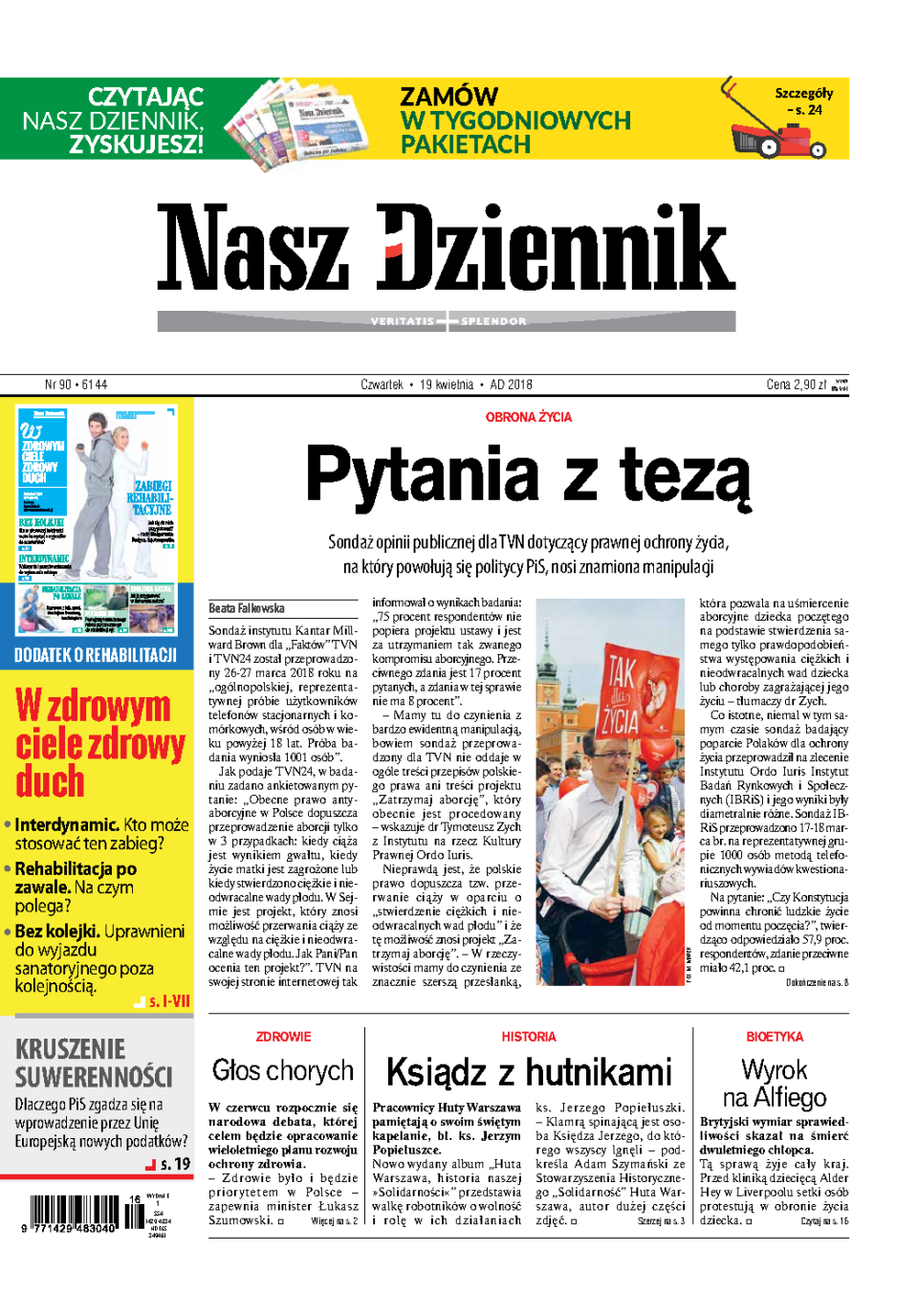 Nasz Dziennik z dnia 19.04.2018 wydanie PDF
