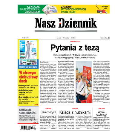 Nasz Dziennik z dnia 19.04.2018 wydanie PDF