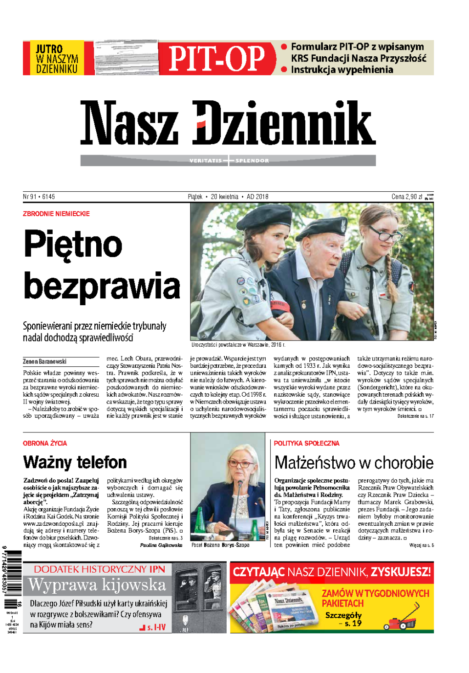 Nasz Dziennik z dnia 20.04.2018 wydanie PDF