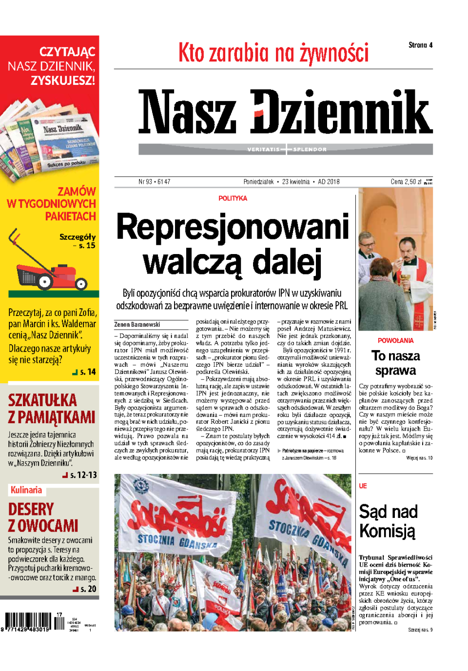 Nasz Dziennik z dnia 23.04.2018 wydanie PDF
