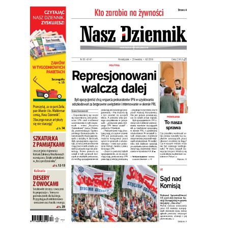 Nasz Dziennik z dnia 23.04.2018 wydanie PDF