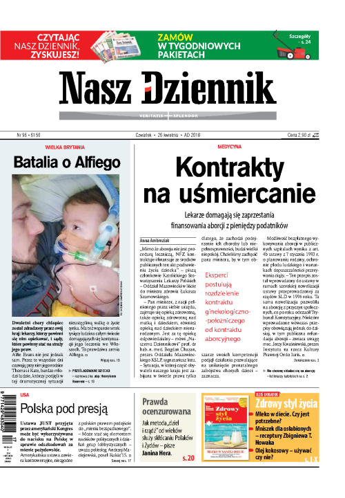 Nasz Dziennik z dnia 26.04.2018 wydanie PDF