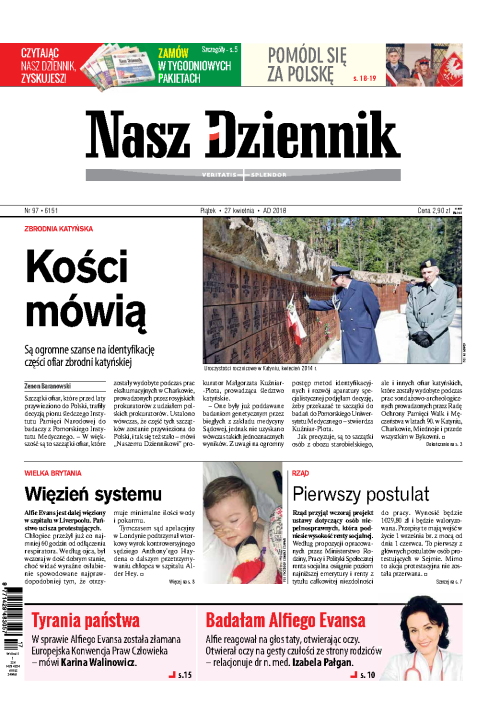 Nasz Dziennik z dnia 27.04.2018 wydanie PDF