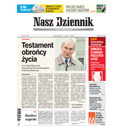 Nasz Dziennik z dnia 05.05.2018 wydanie PDF