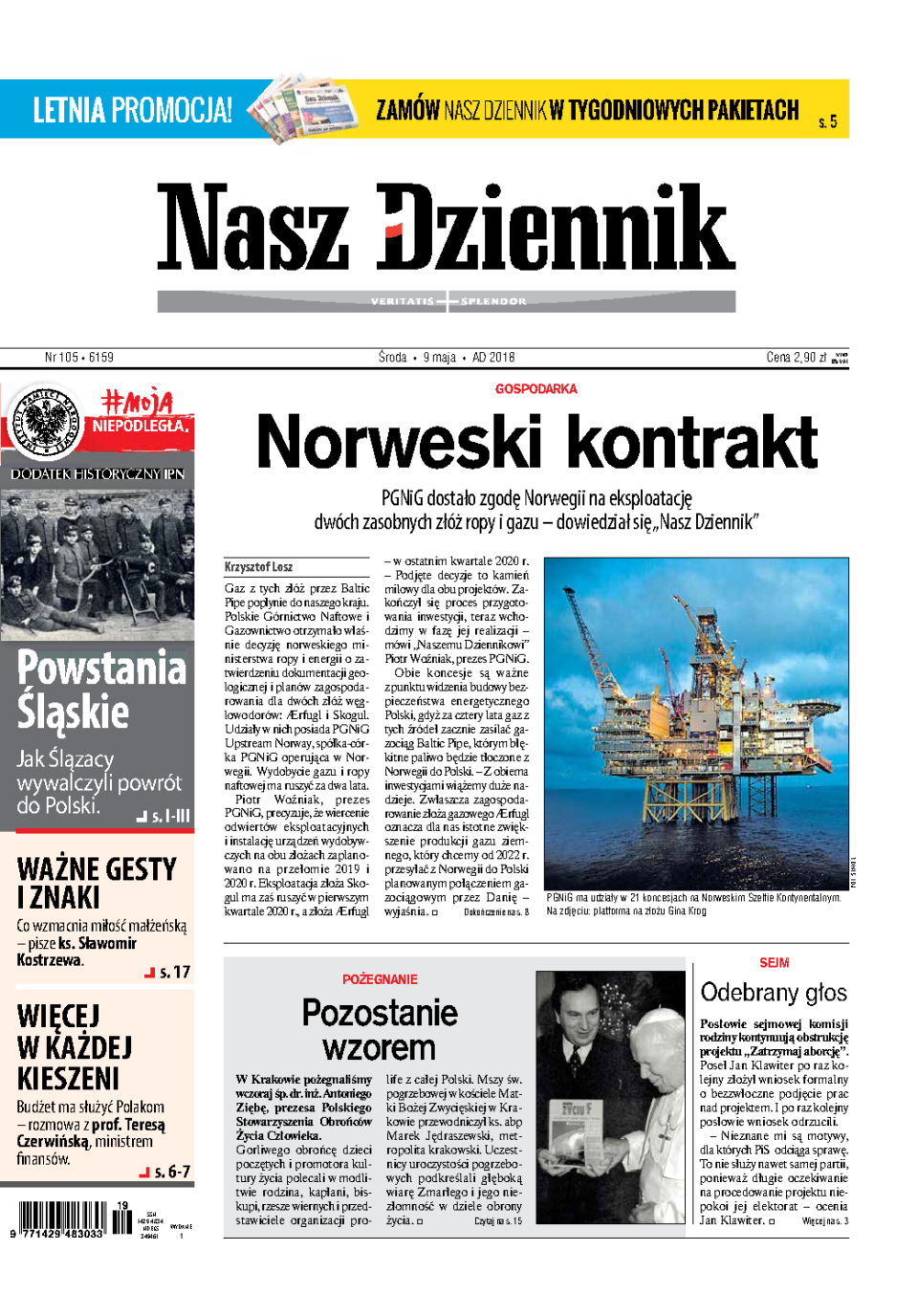 Nasz Dziennik z dnia 09.05.2018 wydanie PDF