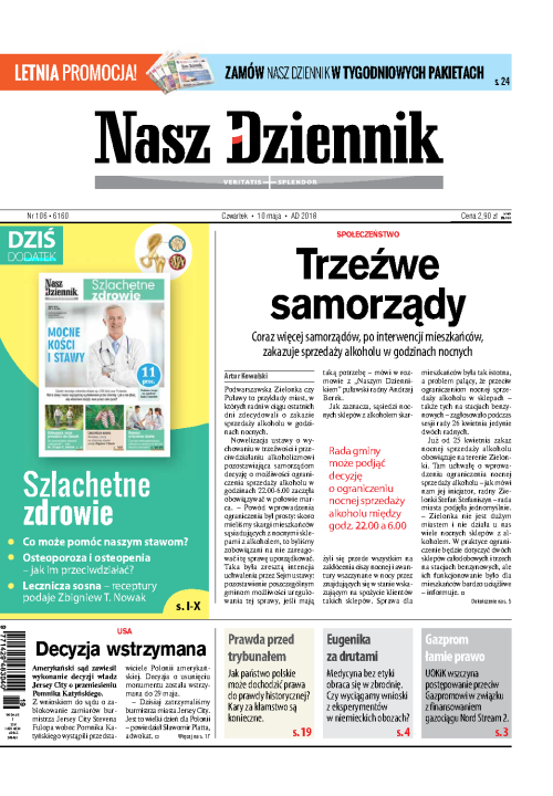 Nasz Dziennik z dnia 10.05.2018 wydanie PDF