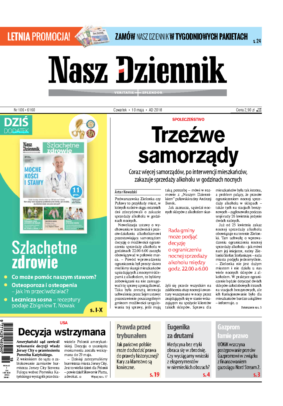 Nasz Dziennik z dnia 10.05.2018 wydanie PDF