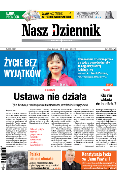 Nasz Dziennik z dnia 12.05.2018 wydanie PDF