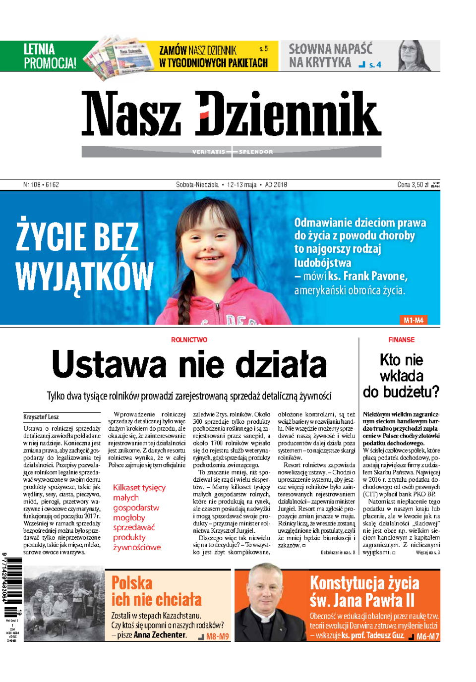Nasz Dziennik z dnia 12.05.2018 wydanie PDF