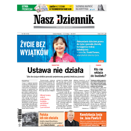 Nasz Dziennik z dnia 12.05.2018 wydanie PDF