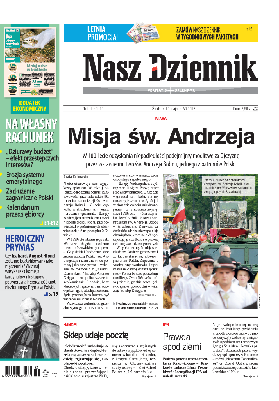 Nasz Dziennik z dnia 16.05.2018 wydanie PDF
