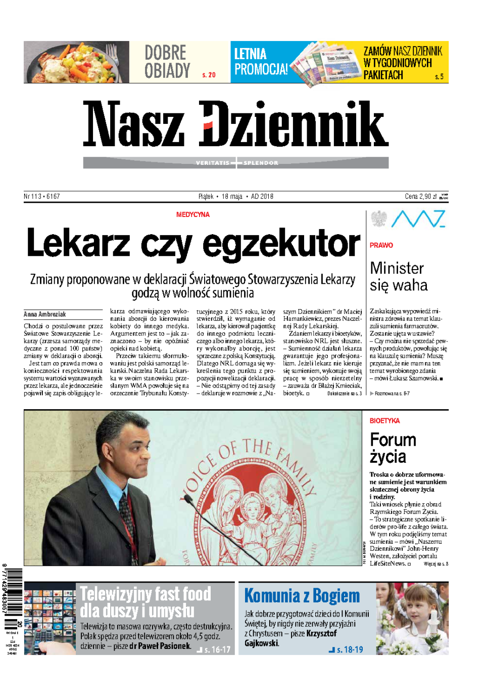 Nasz Dziennik z dnia 18.05.2018 wydanie PDF