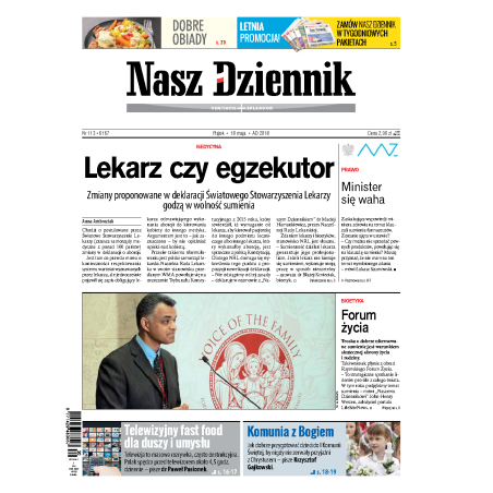 Nasz Dziennik z dnia 18.05.2018 wydanie PDF