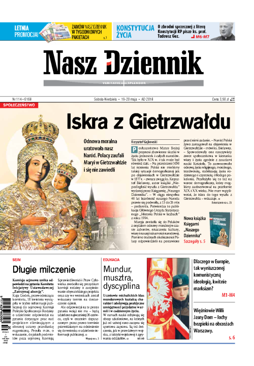 Nasz Dziennik z dnia 19.05.2018 wydanie PDF