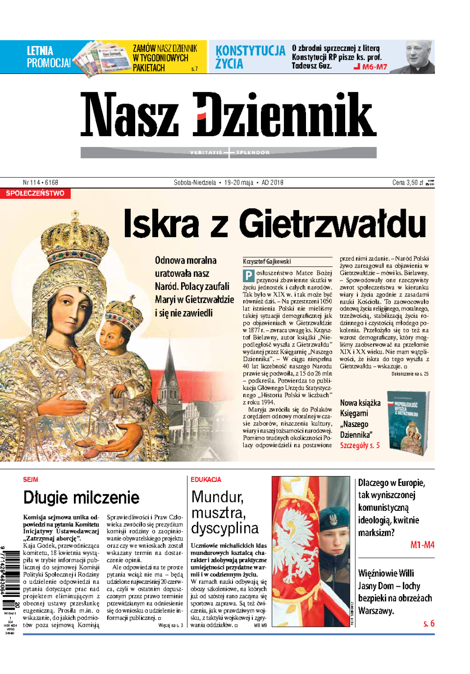 Nasz Dziennik z dnia 19.05.2018 wydanie PDF