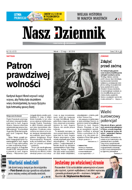 Nasz Dziennik z dnia 22.05.2018 wydanie PDF