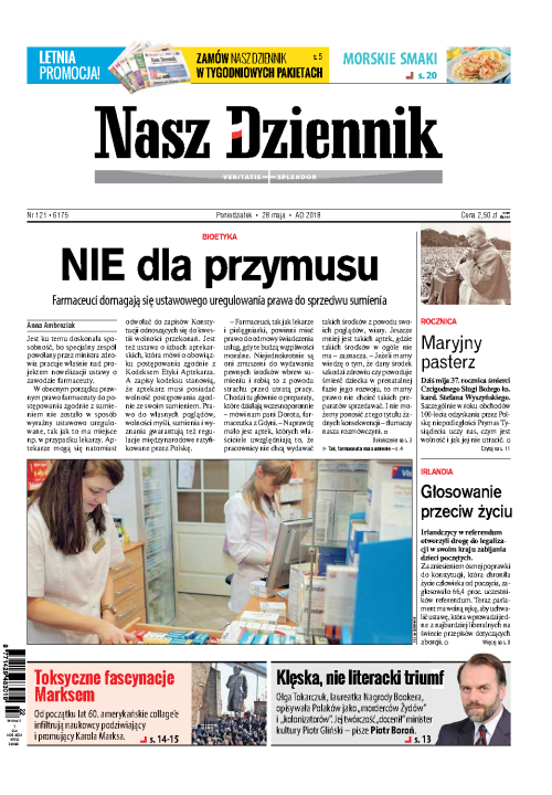 Nasz Dziennik z dnia 28.05.2018 wydanie PDF