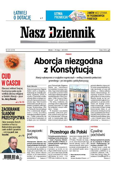 Nasz Dziennik z dnia 29.05.2018 wydanie PDF