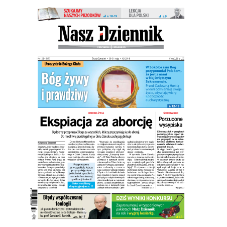 Nasz Dziennik z dnia 30.05.2018 wydanie PDF
