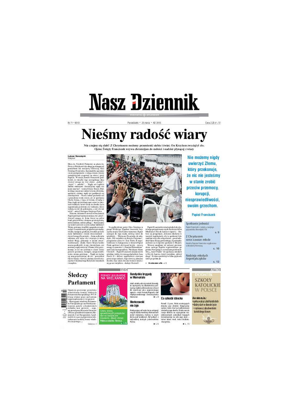 Nasz Dziennik z dnia 25.03.2013 wydanie PDF