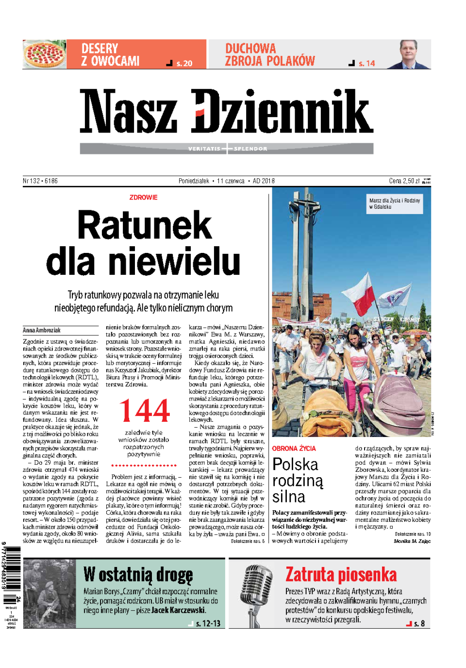 Nasz Dziennik z dnia 11.06.2018 wydanie PDF