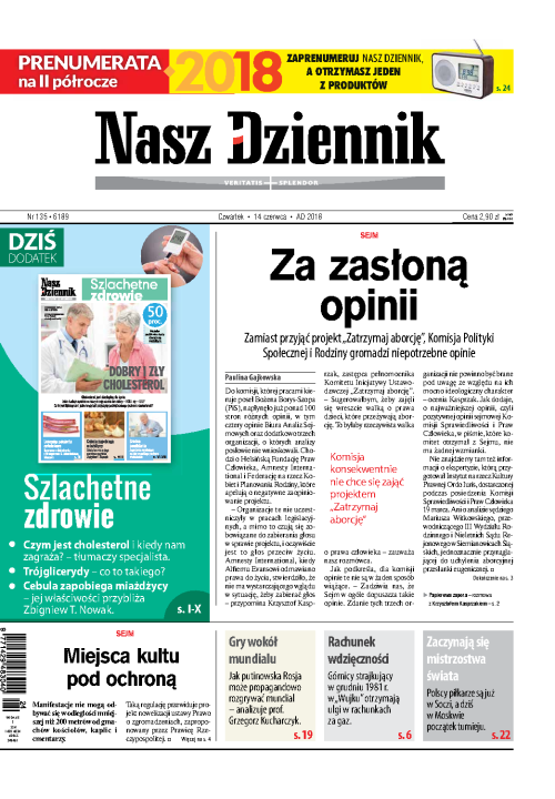 Nasz Dziennik z dnia 14.06.2018 wydanie PDF