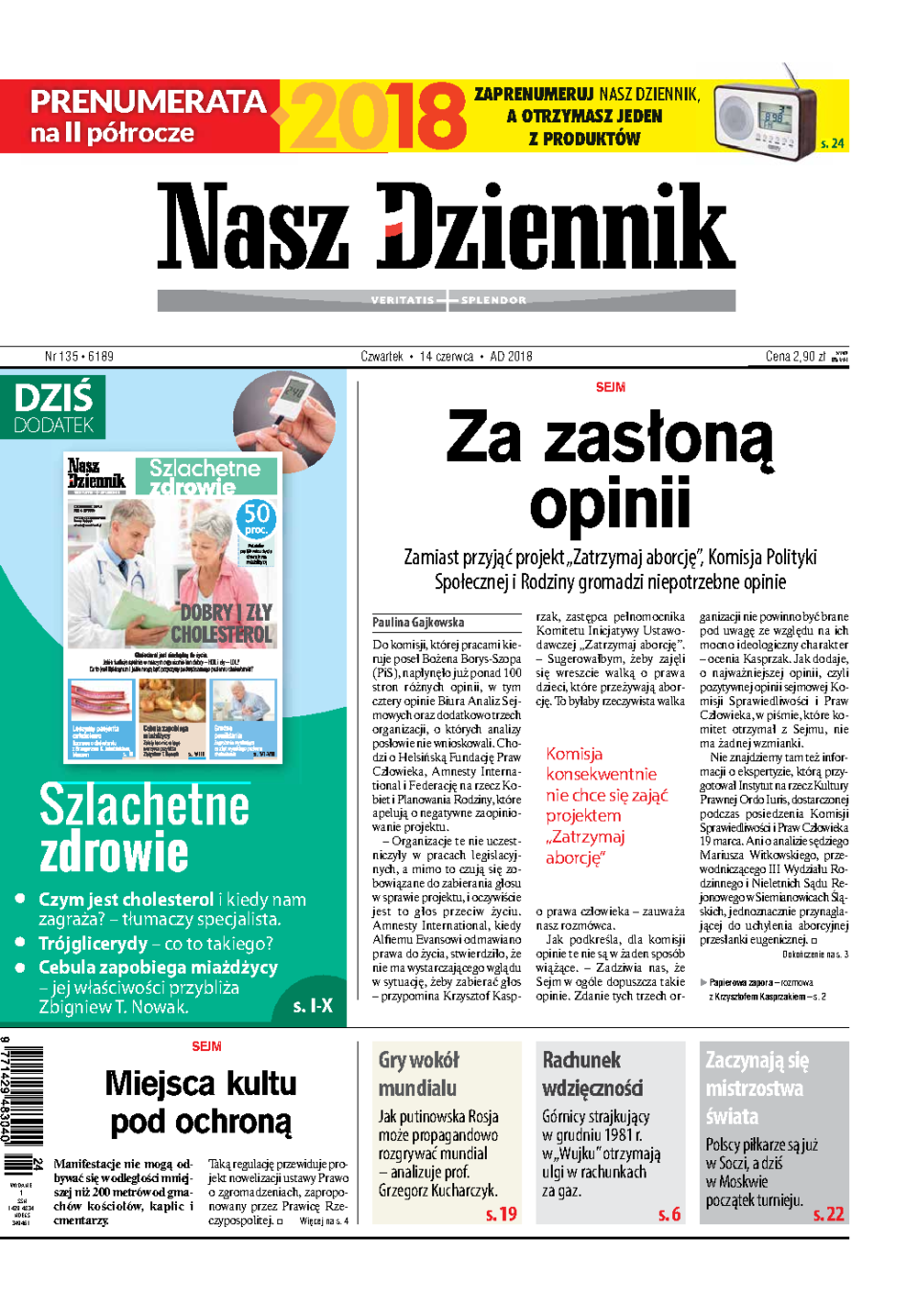 Nasz Dziennik z dnia 14.06.2018 wydanie PDF
