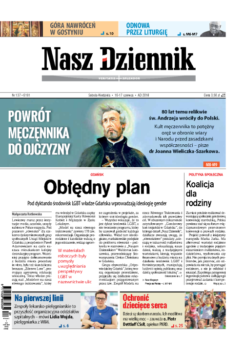 Nasz Dziennik z dnia 16.06.2018 wydanie PDF