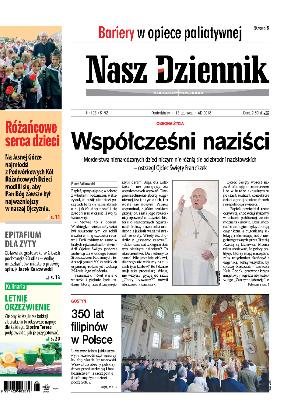 Nasz Dziennik z dnia 18.06.2018 wydanie PDF