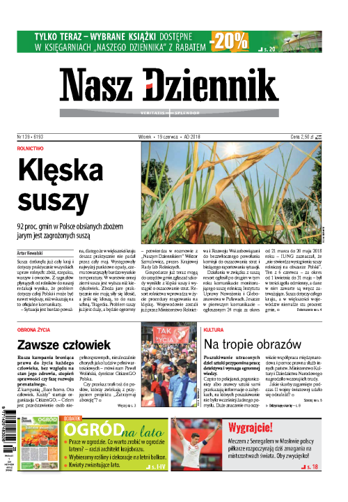 Nasz Dziennik z dnia 19.06.2018 wydanie PDF