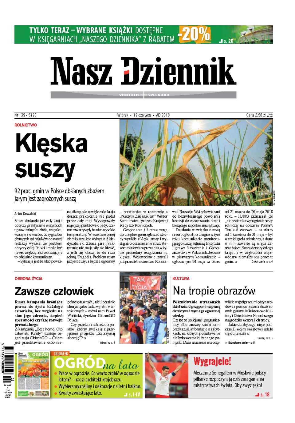 Nasz Dziennik z dnia 19.06.2018 wydanie PDF