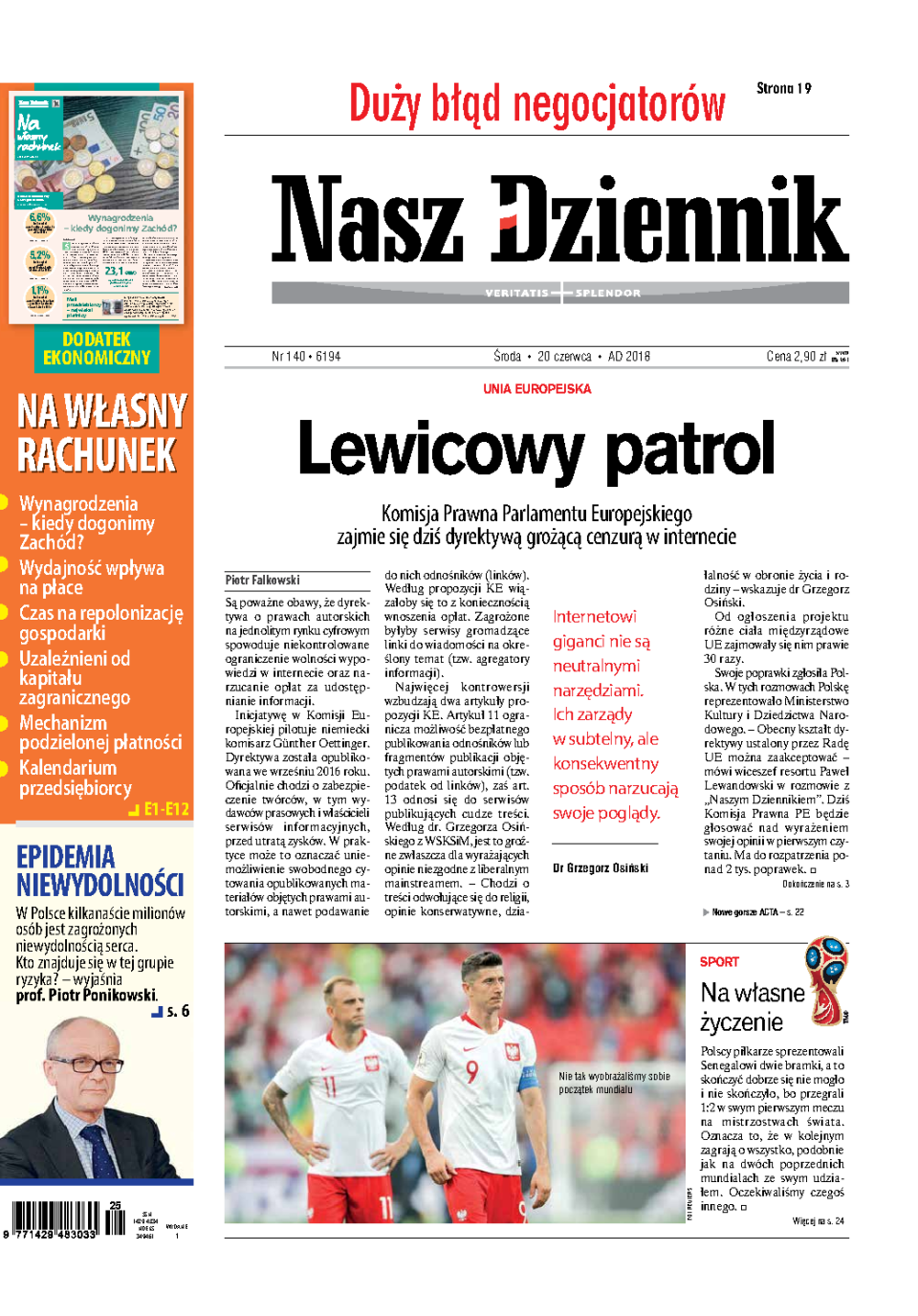 Nasz Dziennik z dnia 20.06.2018 wydanie PDF