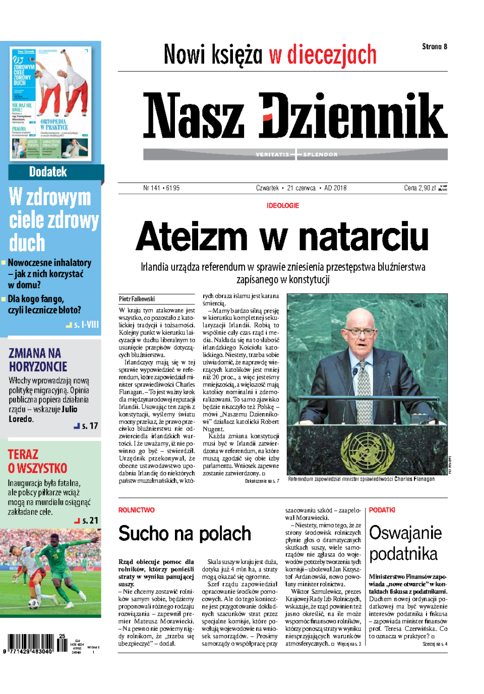 Nasz Dziennik z dnia 21.06.2018 wydanie PDF