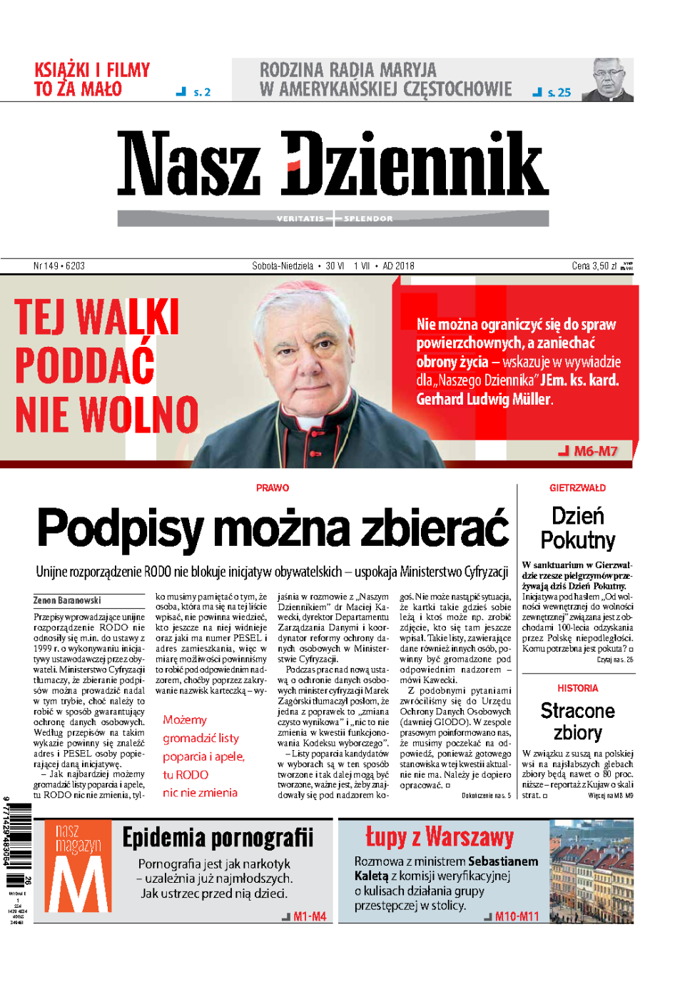 Nasz Dziennik z dnia 30.06.2018 wydanie PDF