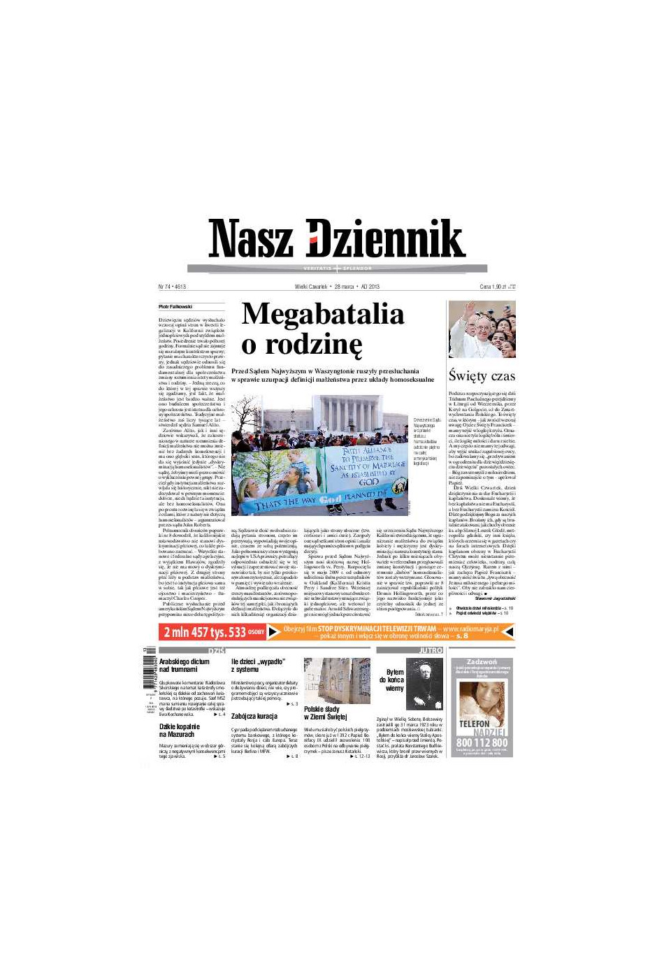 Nasz Dziennik z dnia 28.03.2013 wydanie PDF
