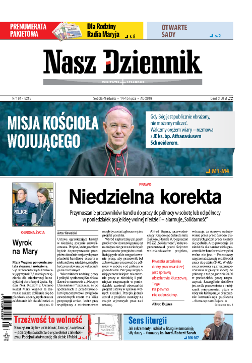 Nasz Dziennik z dnia 14.07.2018 wydanie PDF