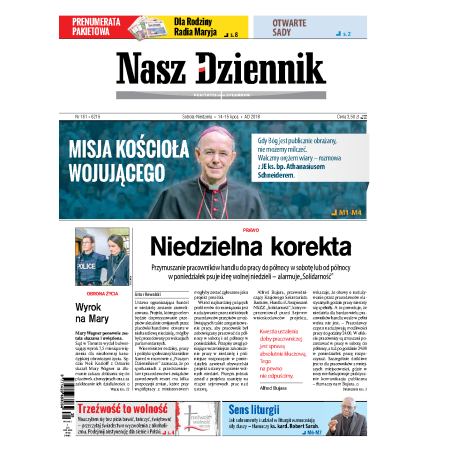 Nasz Dziennik z dnia 14.07.2018 wydanie PDF