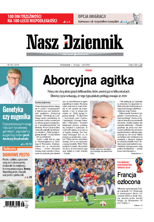 Nasz Dziennik z dnia 16.07.2018 wydanie PDF