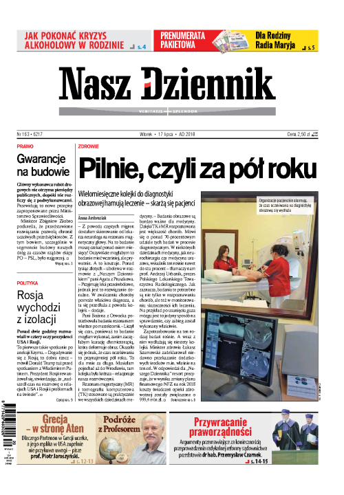 Nasz Dziennik z dnia 17.07.2018 wydanie PDF