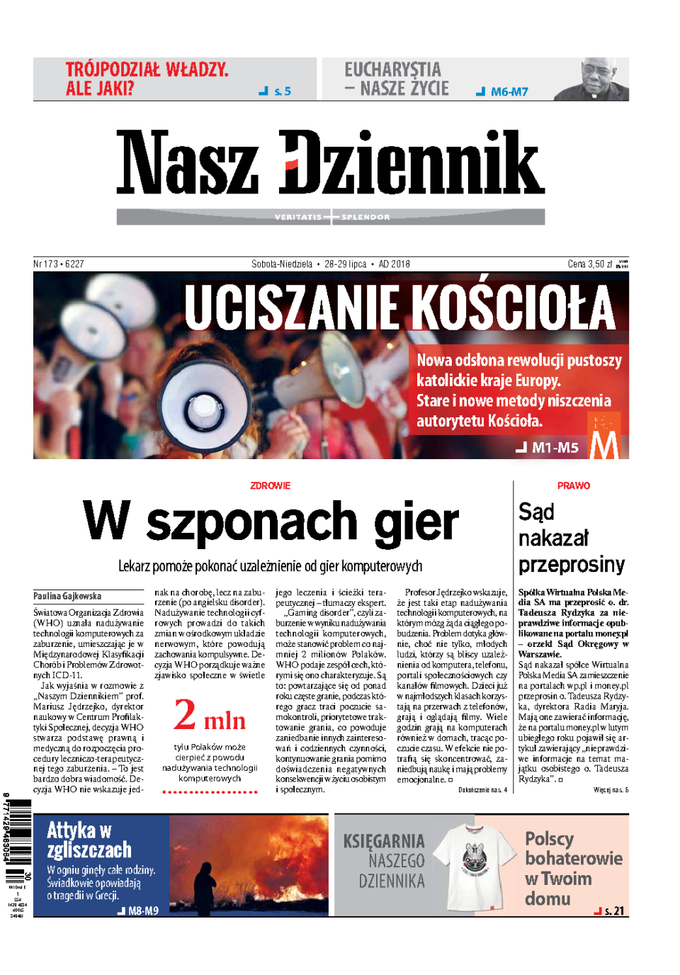 Nasz Dziennik z dnia 28.07.2018 wydanie PDF