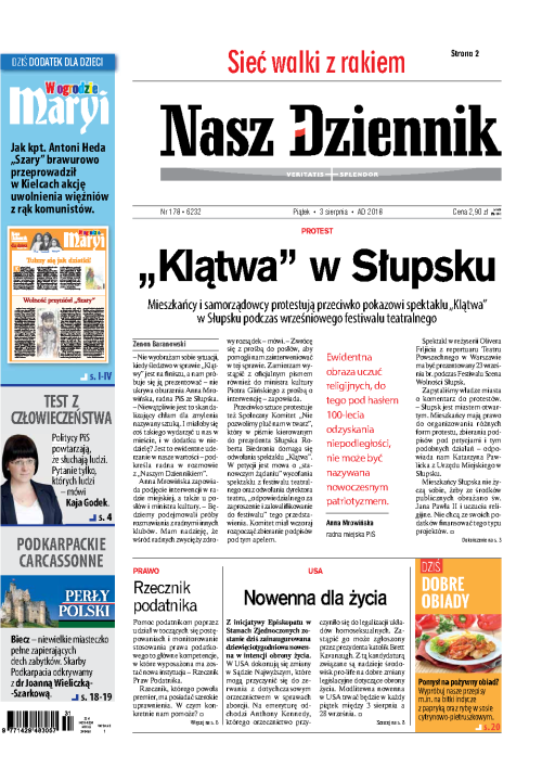 Nasz Dziennik z dnia 03.08.2018 wydanie PDF