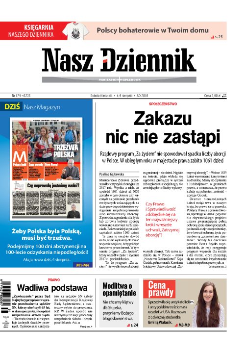 Nasz Dziennik z dnia 04.08.2018 wydanie PDF