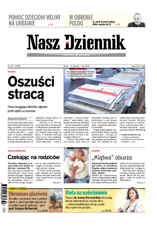 Nasz Dziennik z dnia 08.08.2018 wydanie PDF