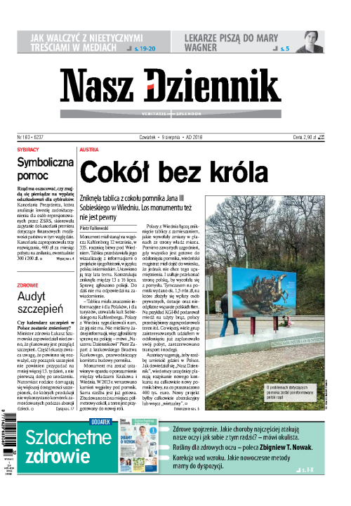 Nasz Dziennik z dnia 09.08.2018 wydanie PDF