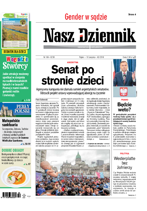 Nasz Dziennik z dnia 10.08.2018 wydanie PDF