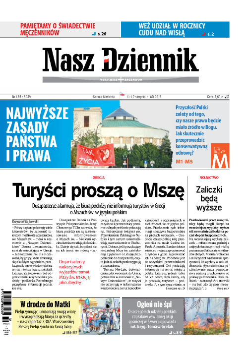 Nasz Dziennik z dnia 11.08.2018 wydanie PDF