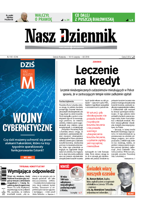 Nasz Dziennik z dnia 18.08.2018 wydanie PDF