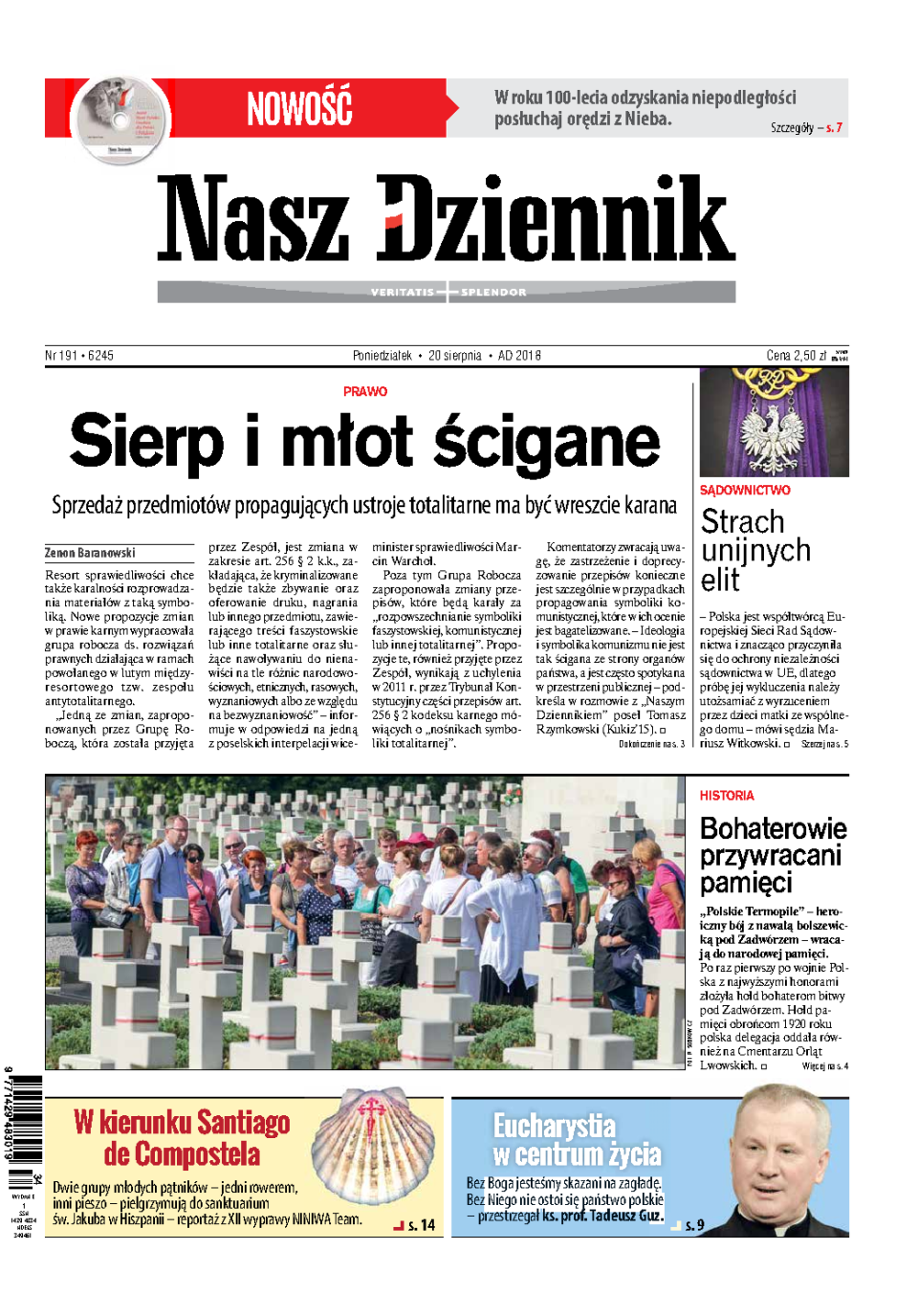 Nasz Dziennik z dnia 20.08.2018 wydanie PDF